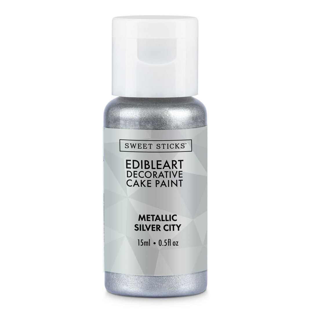 Peinture alimentaire - Métallique Argent 15ml