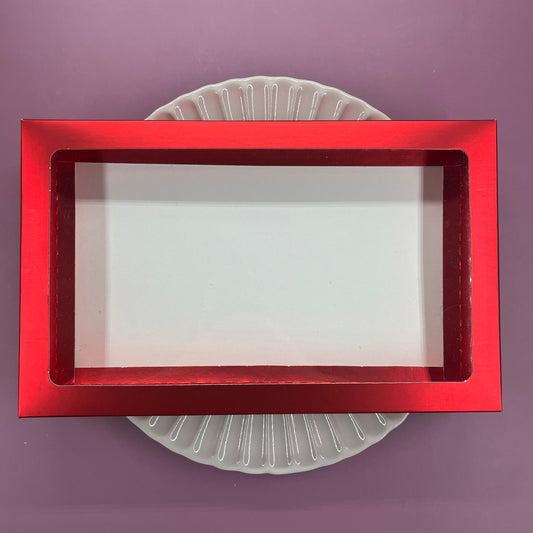Red Metallic Cookie Box 19x31cm