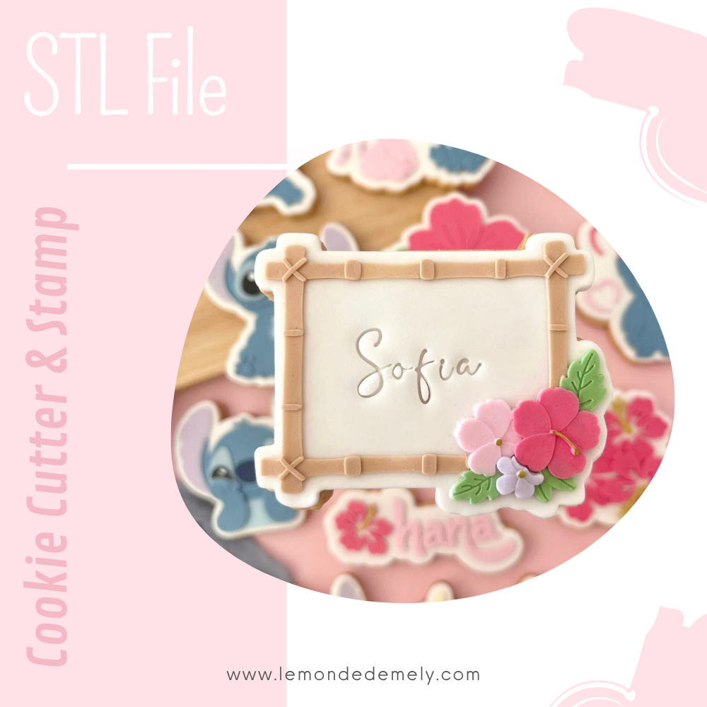 #570 - Name Frame with Flowers
