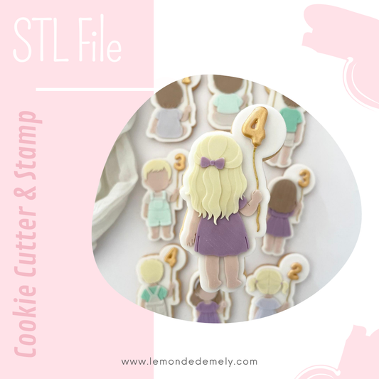 #832 - Girl holding balloon