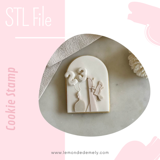 #185 - Woman holding balloons