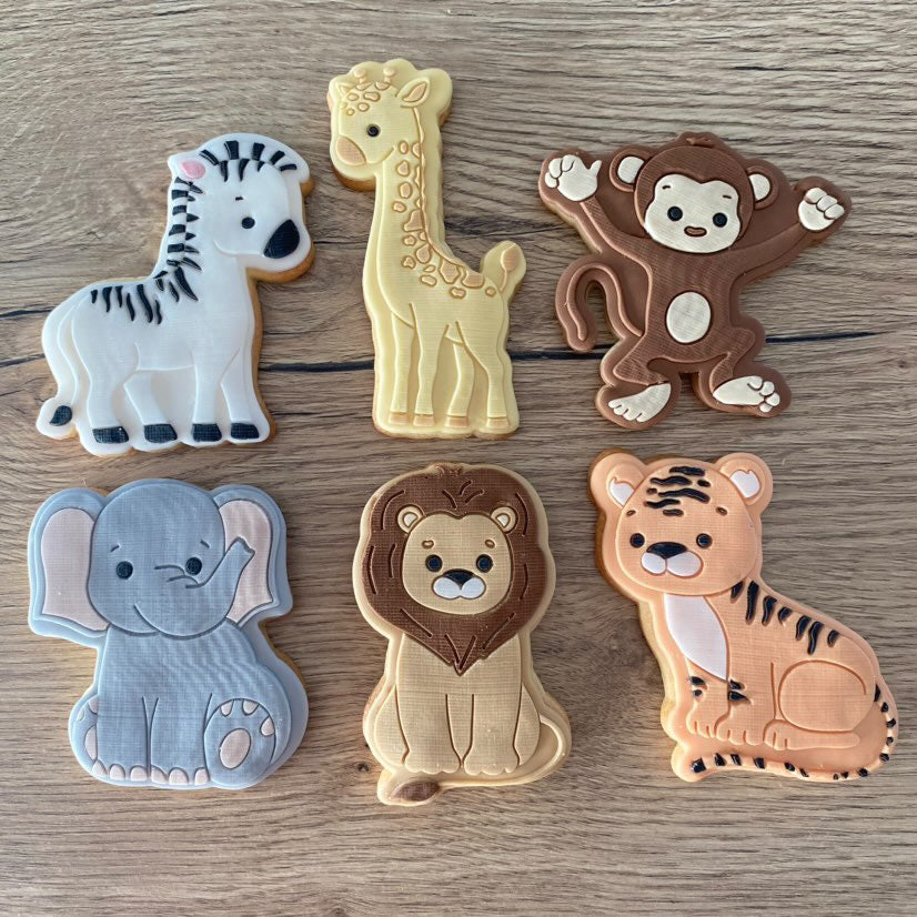 Jungle animals set (x6)