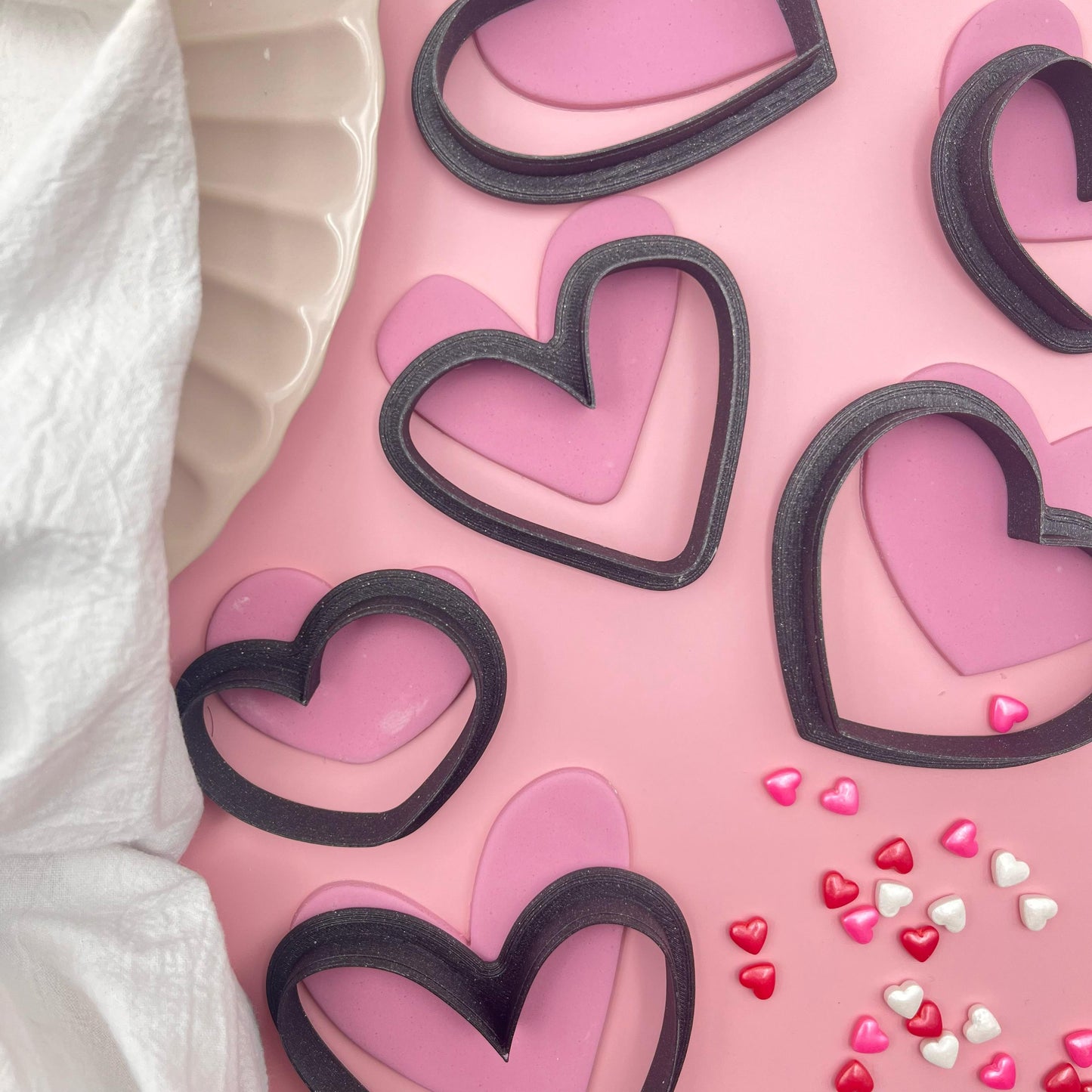 Heart cookie cutters