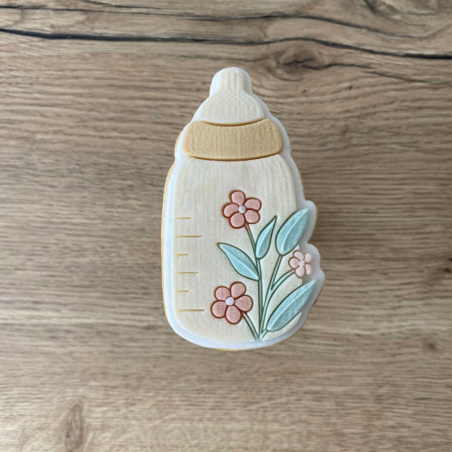 BABY #082 - Baby Bottle with Flowers