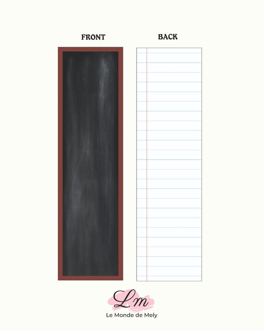 Cartes SCHOOL - Stick 7x25cm