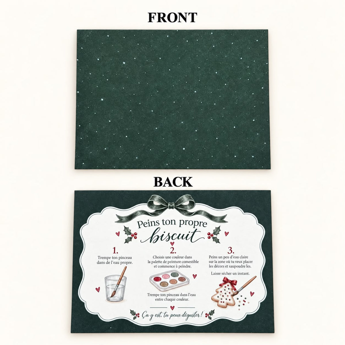 Cartes NOËL #17 - 15x20cm - PYO Verte