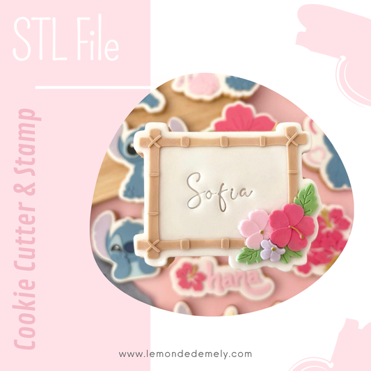 #570 - Name Frame with Flowers