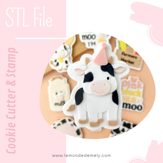 #692 - Cow with Party Hat