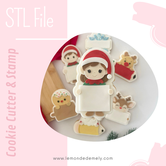 #995 - Lutin Girl with Nameboard